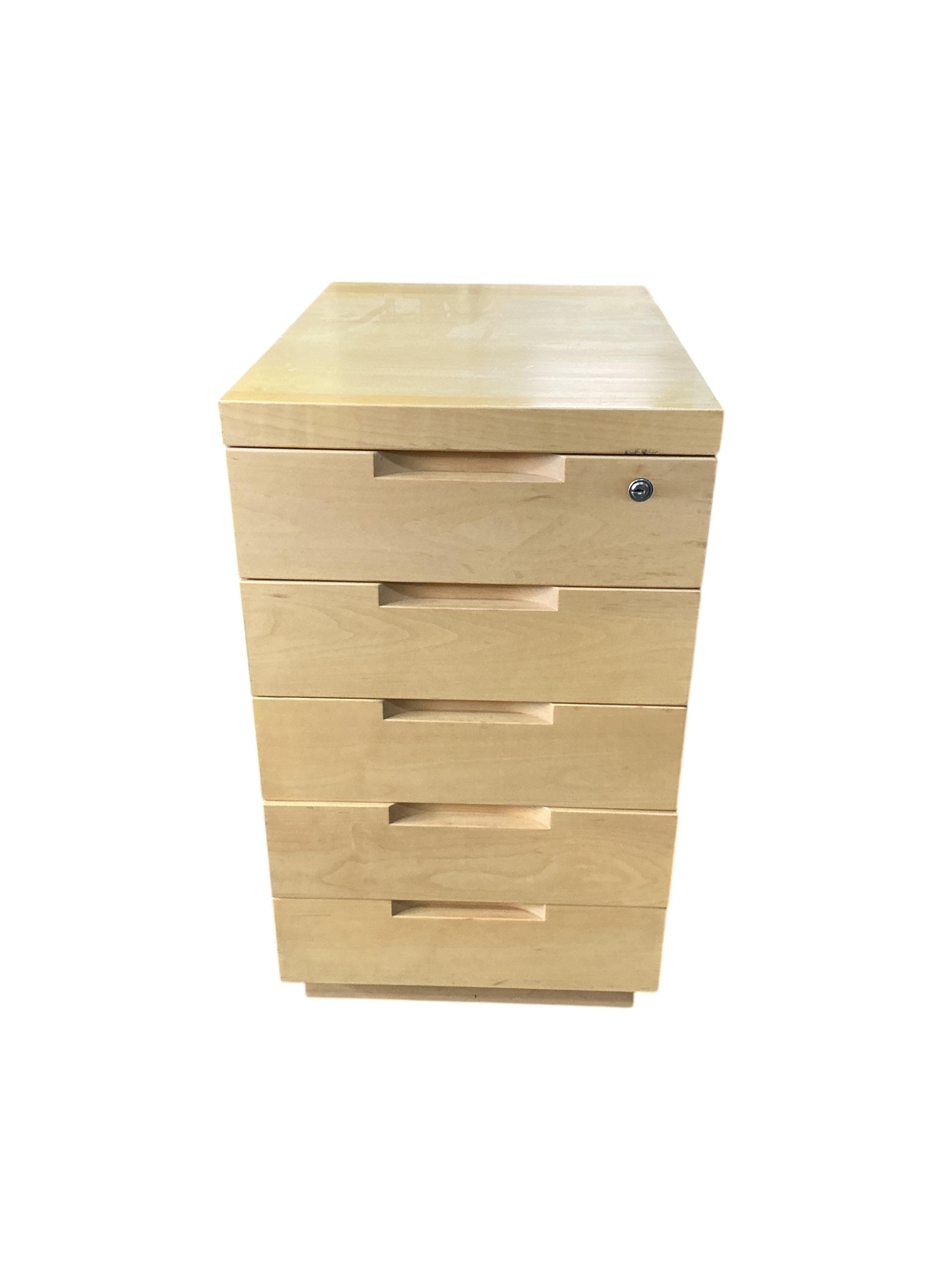 An Alvar Aalto filing cabinet, width 38cm, depth 56cm, height 65cm